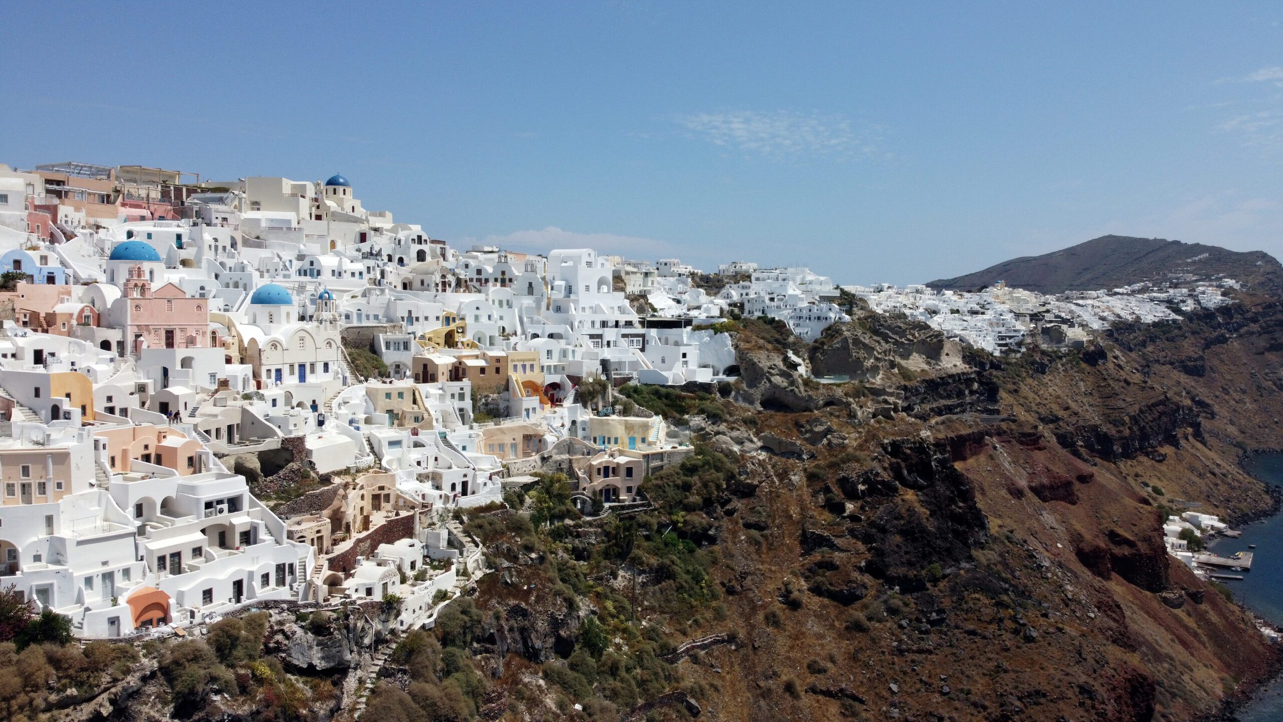 A drone view of Oia, on the island of Santorini.REUTERS/Alkis Konstantinidis/File Photo